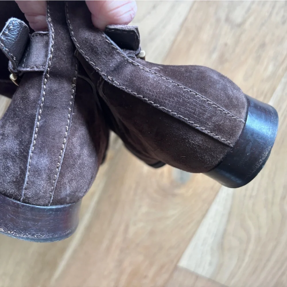 Ralph Lauren purple label suede leather boots womens 9